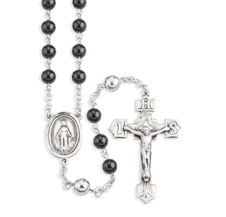 6mm Onyx Beads with Sterling Silver O.F. Beads and Findings