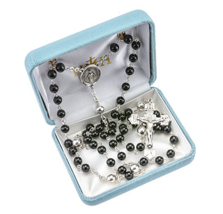 6mm Onyx Beads with Sterling Silver O.F. Beads and Findings