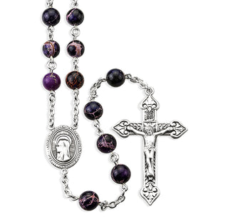 8mm Round Genuine Imperial Jade Purple Beads