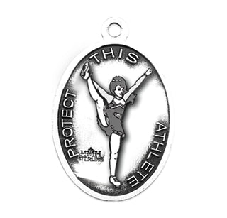 Sterling Silver St. Christopher Cheer Athlete Medal