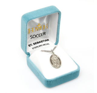 Sterling Silver St. Sebastian Soccer Athlete Medal