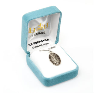 Sterling Silver St. Sebastian Tennis Athlete Medal