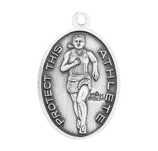 Sterling Silver St. Sebastian Track Athlete Medal