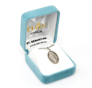 Sterling Silver St. Sebastian Track Athlete Medal