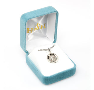 Patron Saint Christopher Round Sterling Silver Medal