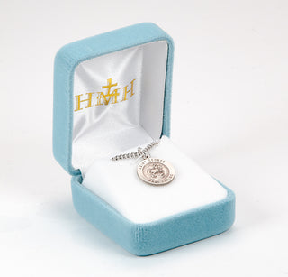 Patron Saint George Round Sterling Silver Medal