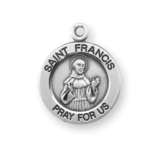 18-inch Sterling Silver Linked Miraculous Medal Necklace