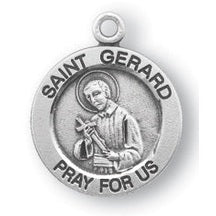 Sterling Silver Round Shaped Saint Gerard Medal