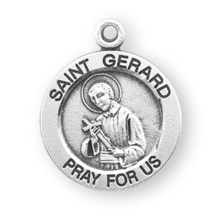Sterling Silver Round Shaped St. Gerard Medal