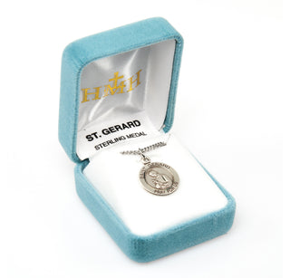 Sterling Silver Round Shaped St. Gerard Medal