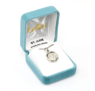 Sterling Silver Round Shaped St. Jude Medal