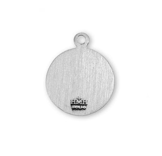 Sterling Silver Round Shaped St. Luke Medal
