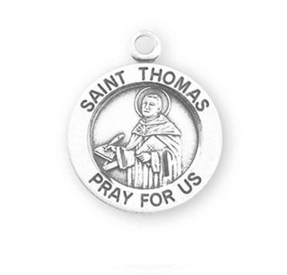 Sterling Silver Round Shaped St. Thomas Medal