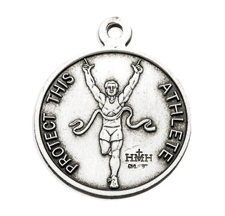 Sterling Silver St. Christopher Track Athlete Medal