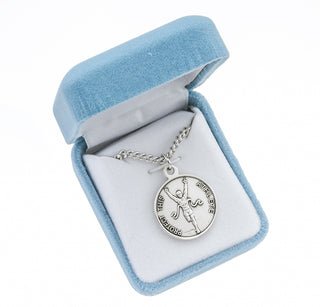 Sterling Silver St. Sebastian Track Athlete Medal
