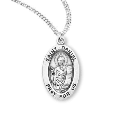 Sterling Silver Oval Shaped St. Daniel Medal