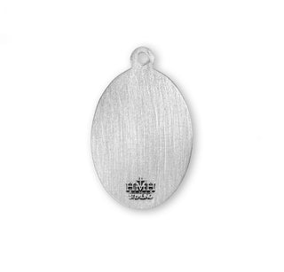Sterling Silver Oval Shaped St. Francis Medal - Engravable