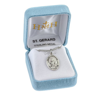 Sterling Silver Oval Shaped St. Gerard Medal