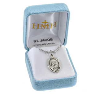 Sterling Silver Oval Shaped St. Jacob Medal