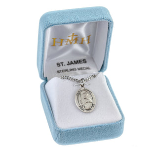 Sterling Silver Oval Shaped St. James Medal
