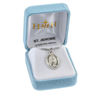 Sterling Silver Oval St. Jerome Medal