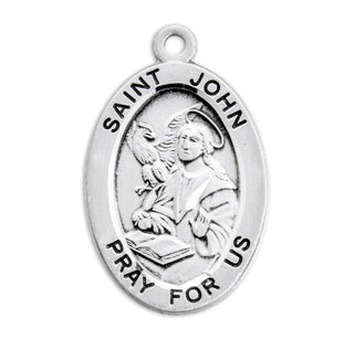 Sterling Silver Oval St. John Medal
