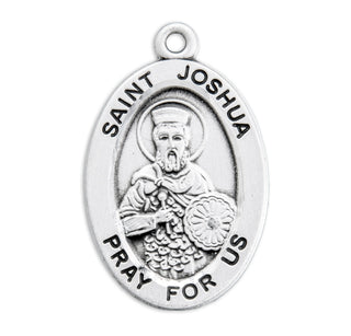Sterling Silver Oval St. Joshua Medal