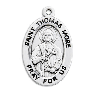 Sterling Silver Oval Shaped St. Thomas Medal