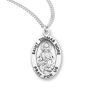 Sterling Silver Oval Shaped Saint Thomas Medal