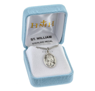 Sterling Silver Oval Shaped St. William Medal