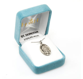 Sterling Silver Oval Shaped St. Dorothy Medal