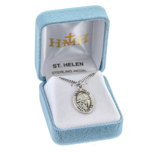Sterling Silver Oval Shaped St. Helen Medal