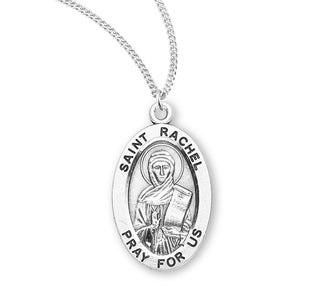 Sterling Silver Oval Shaped Saint Rachel Medal