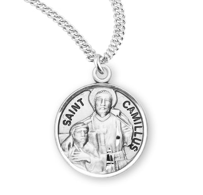 Sterling Silver Round Shaped St. Camillus Medal