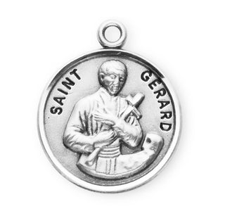 Sterling Silver Round Shaped St. Gerard Medal