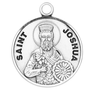 Sterling Silver Round Shaped St. Joshua Medal