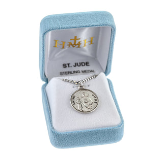 Sterling Silver Round Shaped St. Jude Medal