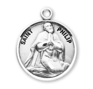 Sterling Silver Round Shaped St. Phillip Medal