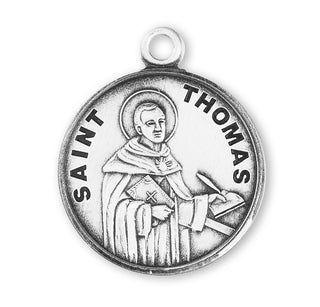 Sterling Silver Round Shaped St. Thomas Medal