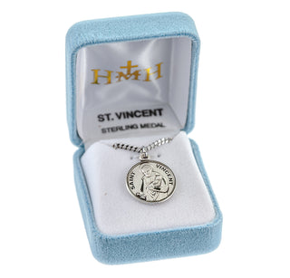 Sterling Silver Round Shaped St. Vincent Medal