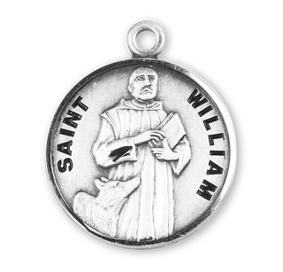 Sterling Silver Round Shaped St. William Medal