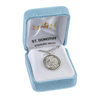 Sterling Silver Round Shaped St. Dorothy Medal