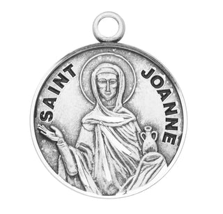 Sterling Silver Round Shaped St. Joanne Medal