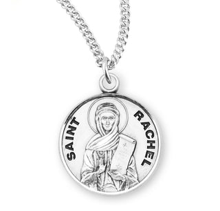 Sterling Silver Round Shaped Saint Rachel Medal