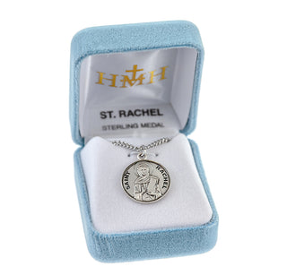 Sterling Silver Round Shaped St. Rachel Medal