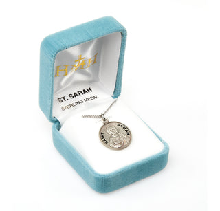 Sterling Silver Round Shaped St. Sarah Medal