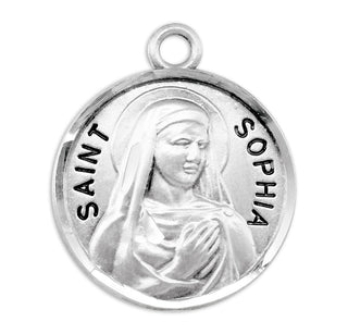 Sterling Silver Round Shaped St. Sophia Medal