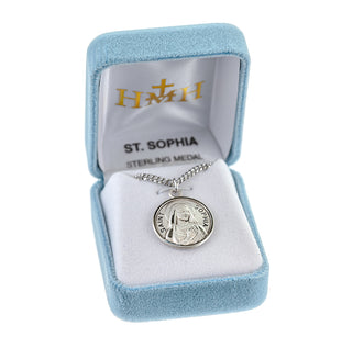 Sterling Silver Round Shaped St. Sophia Medal