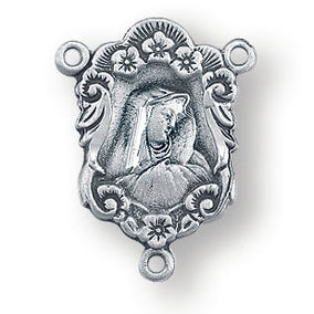 Sterling Silver Miraculous and Scapular Rosary Center