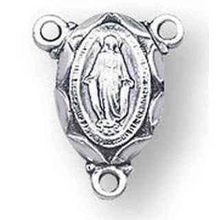 1-inch Sterling Silver Miraculous Rosary Center